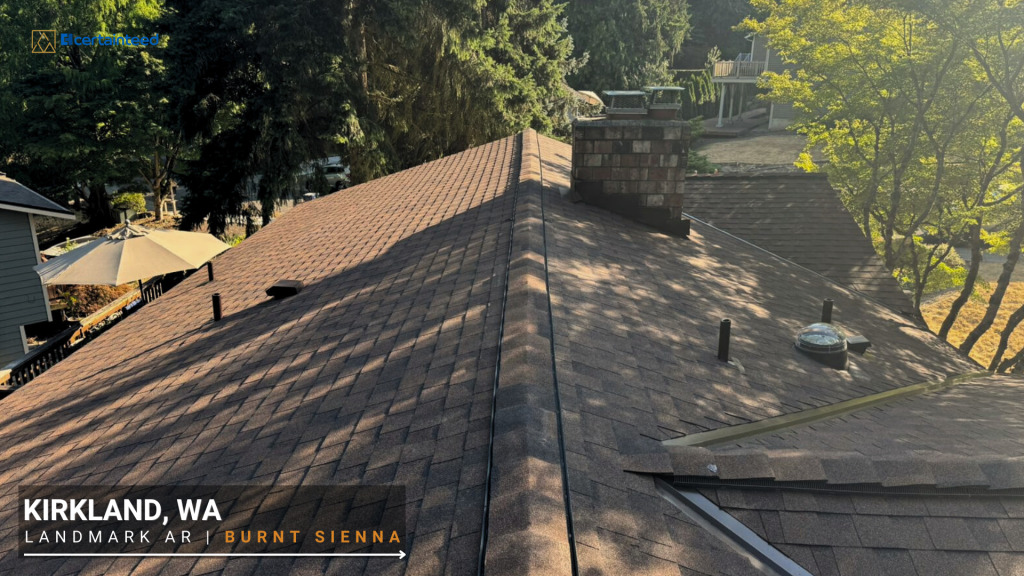 Roof replacement in Kirkland, WA | Landmark AR | Burnt Sienna | Certainteed
