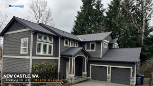 Roof replacement in New Castle, WA | Landmark AR | Moire Black | Certainteed